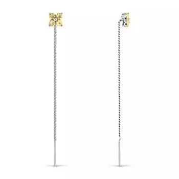 Серьги с цитринами Линии Любви