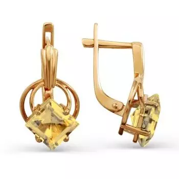 Серьги с цитринами Линии Любви