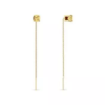 Серьги с цитринами Линии Любви