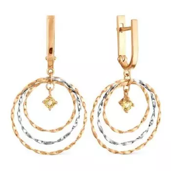 Серьги с цитринами Линии Любви