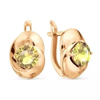 Серьги с цитринами Линии Любви