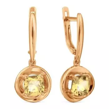 Серьги с цитринами Линии Любви