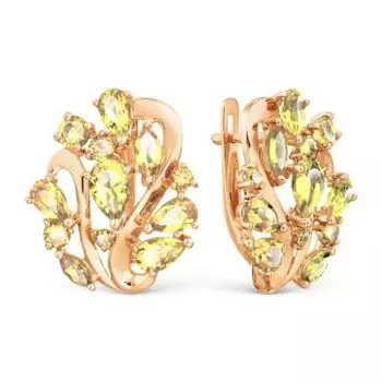 Серьги с цитринами Линии Любви