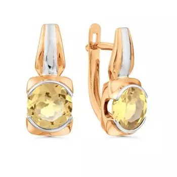 Серьги с цитринами Линии Любви