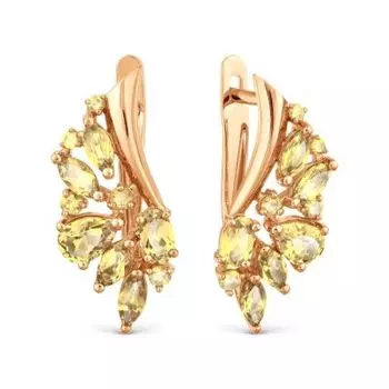 Серьги с цитринами Линии Любви