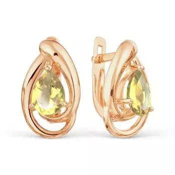 Серьги с цитринами Линии Любви