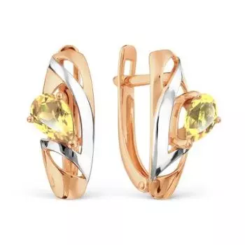 Серьги с цитринами Линии Любви