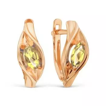 Серьги с цитринами Линии Любви