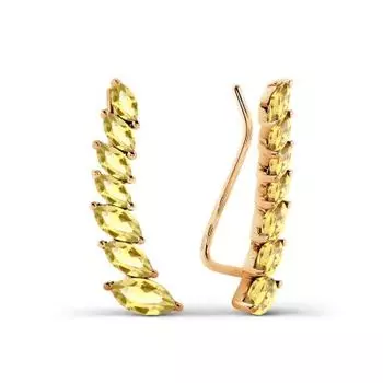 Серьги с цитринами Линии Любви