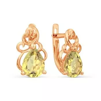 Серьги с цитринами Линии Любви