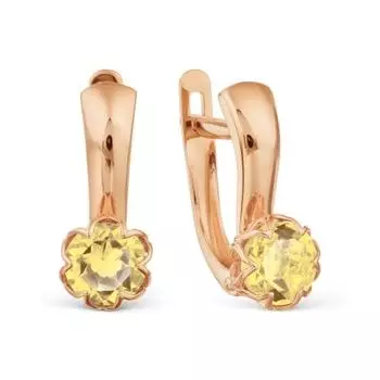 Серьги с цитринами Линии Любви