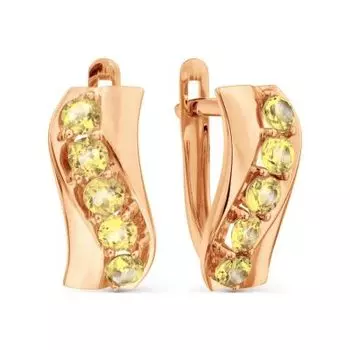 Серьги с цитринами Линии Любви