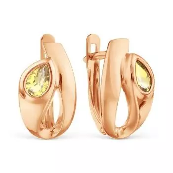 Серьги с цитринами Линии Любви