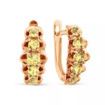 Серьги с цитринами Линии Любви