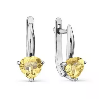 Серьги с цитринами Линии Любви