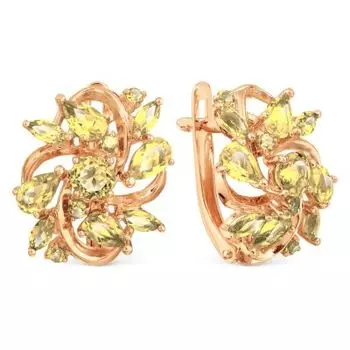 Серьги с цитринами Линии Любви