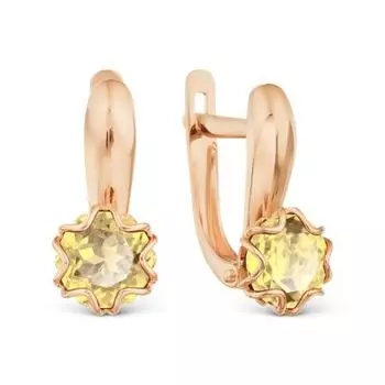 Серьги с цитринами Линии Любви