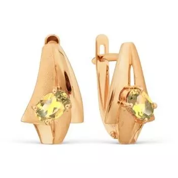 Серьги с цитринами Линии Любви