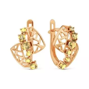 Серьги с цитринами Линии Любви