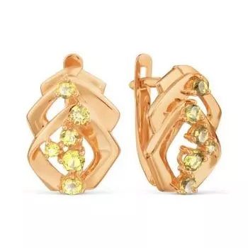 Серьги с цитринами Линии Любви