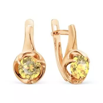 Серьги с цитринами Линии Любви