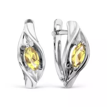 Серьги с цитринами Линии Любви