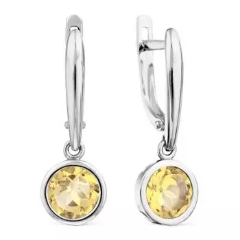 Серьги с цитринами Линии Любви