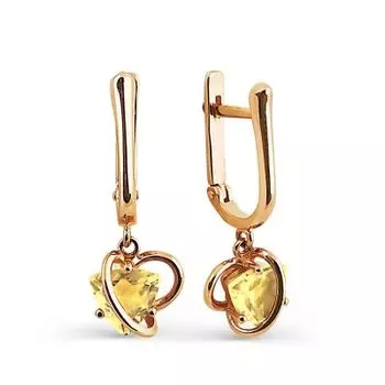 Серьги с цитринами Линии Любви