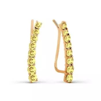 Серьги с цитринами Линии Любви