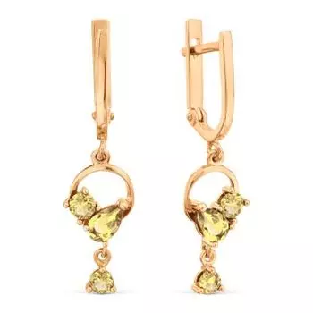 Серьги с цитринами Линии Любви