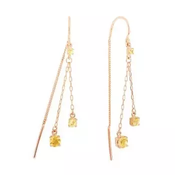Серьги с цитринами Линии Любви