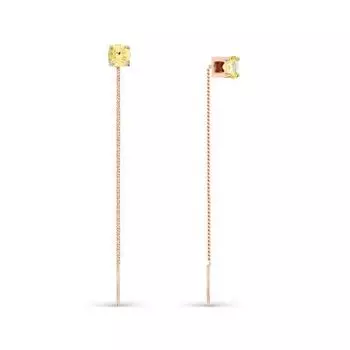 Серьги с цитринами Линии Любви