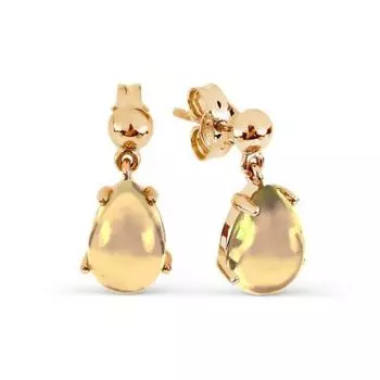 Серьги с цитринами Линии Любви