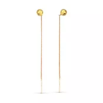 Серьги с цитринами Линии Любви