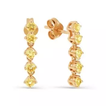 Серьги с цитринами Линии Любви