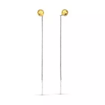 Серьги с цитринами Линии Любви