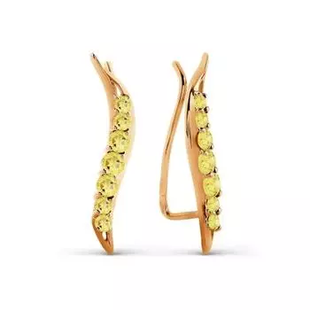 Серьги с цитринами Линии Любви