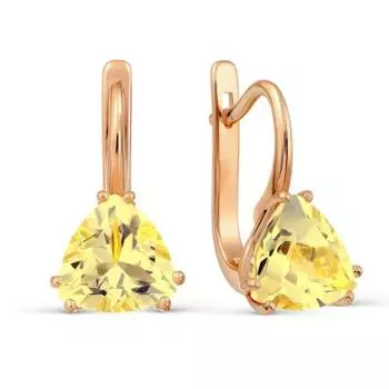 Серьги с цитринами Линии Любви