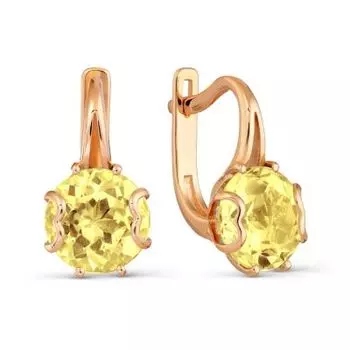 Серьги с цитринами Линии Любви