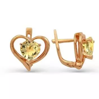 Серьги с цитринами Линии Любви