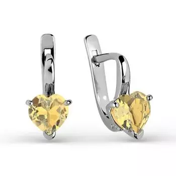 Серьги с цитринами Линии Любви