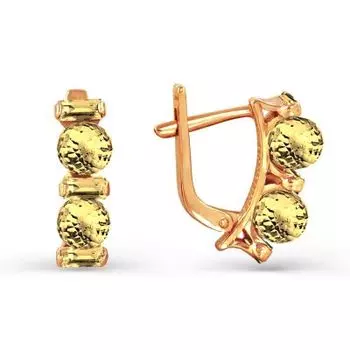 Серьги с цитринами Линии Любви