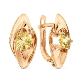 Серьги с цитринами Линии Любви