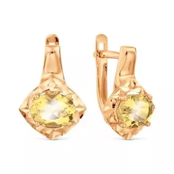 Серьги с цитринами Линии Любви