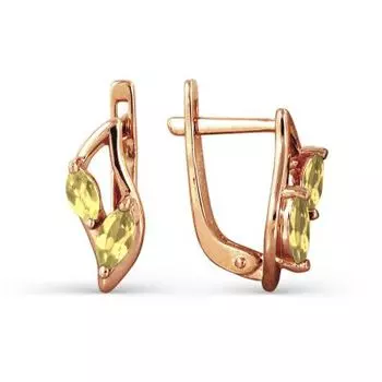 Серьги с цитринами Линии Любви