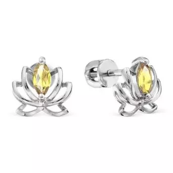 Серьги с цитринами Линии Любви