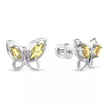 Серьги с цитринами Линии Любви