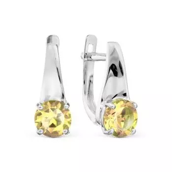 Серьги с цитринами Линии Любви