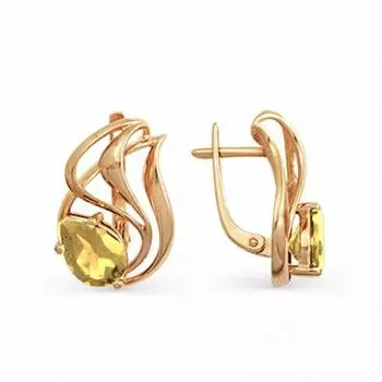 Серьги с цитринами Линии Любви