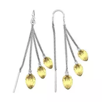 Серьги с цитринами Линии Любви